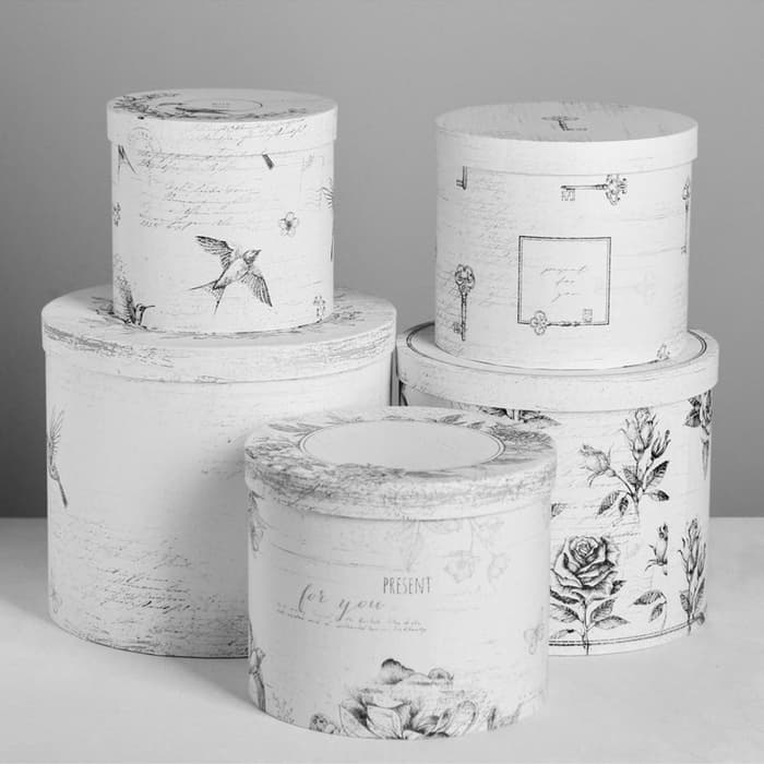 Набор коробок 5 в 1, упаковка подарочная, «Шебби», 13×14‒19.5×22 см