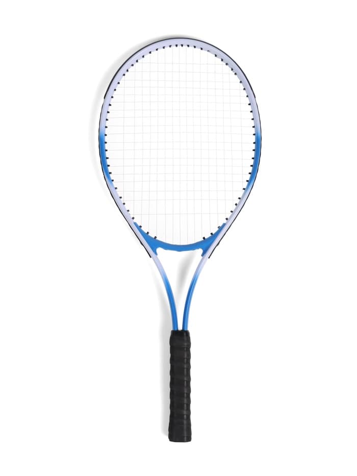 Ракетка для большого тенниса, взрослая, тренировочная, алюминий 27', в чехле, синяя