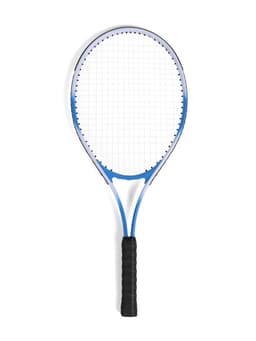 Ракетка для большого тенниса, взрослая, тренировочная, алюминий 27', в чехле, синяя