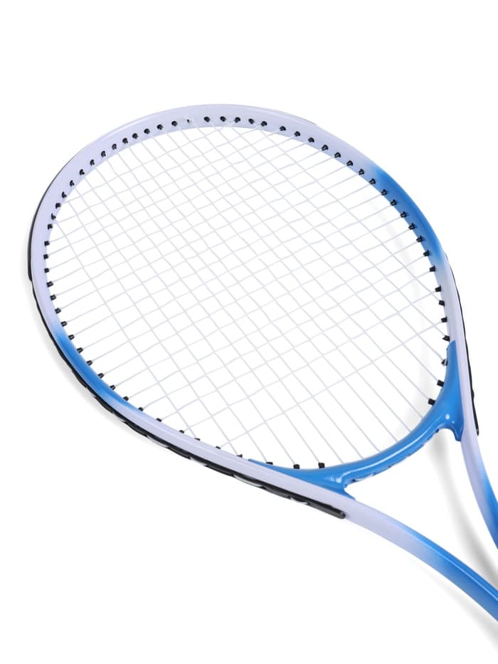 Ракетка для большого тенниса, взрослая, тренировочная, алюминий 27', в чехле, синяя