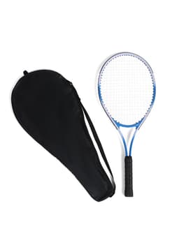 Ракетка для большого тенниса, взрослая, тренировочная, алюминий 27', в чехле, синяя