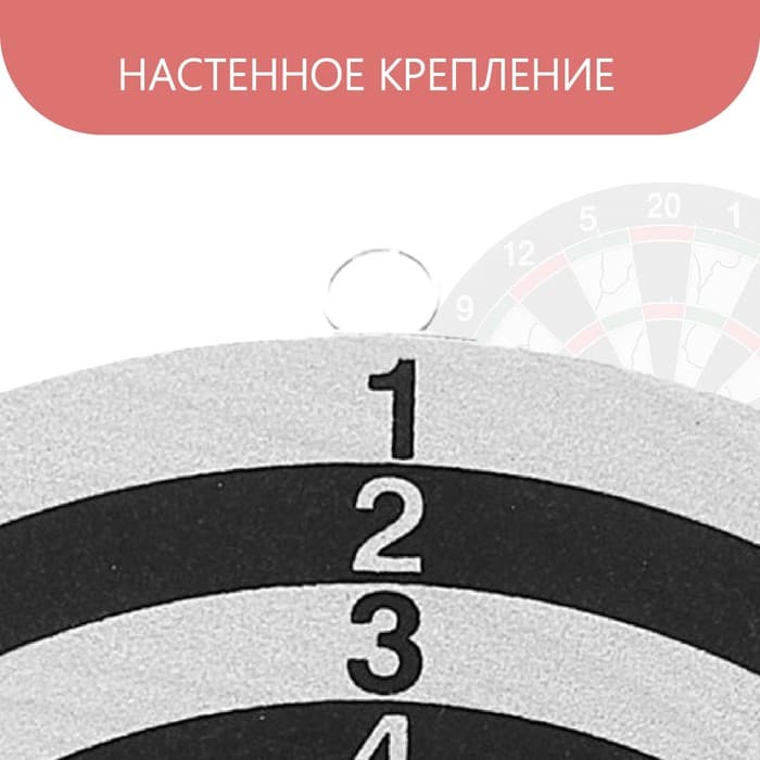 Набор для дартса, мишень d=40.5 см, 6 дротиков