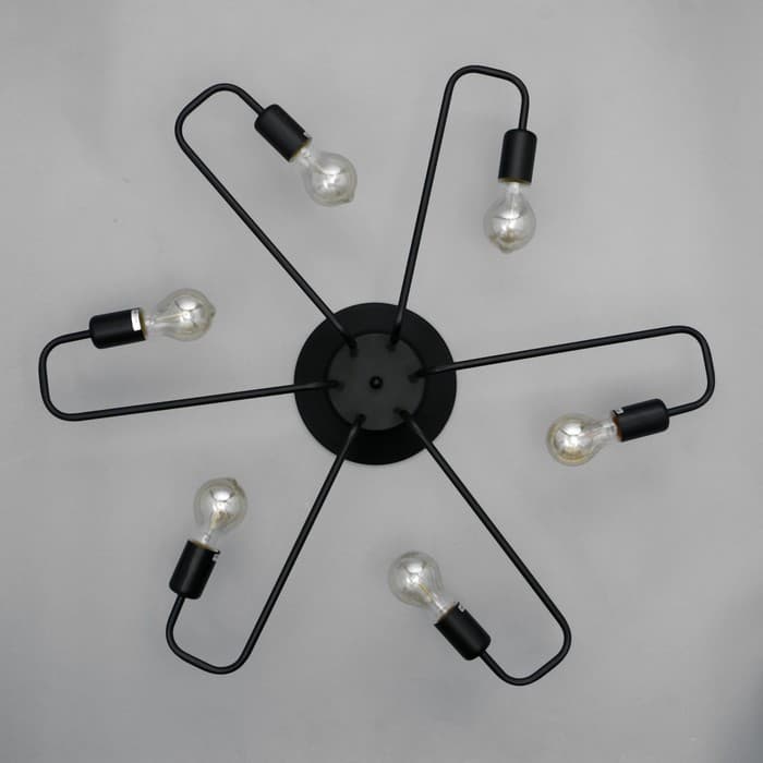 Люстра «Клауд» 6×40 Вт E27 черный 82×82×16 см BayerLux