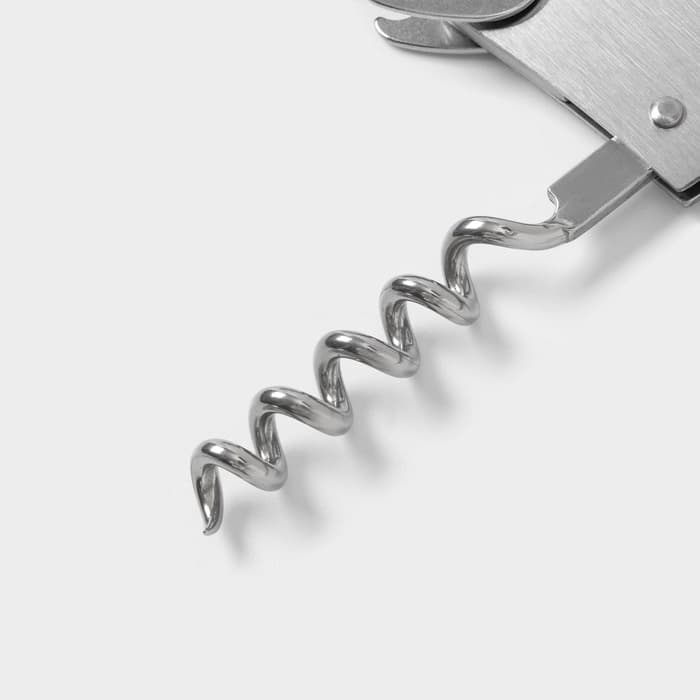 Штопор для вина складной Доляна Steel, h=11 см, серебристый