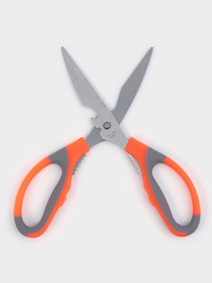 Ножницы кухонные Доляна «Драйв», 22 см, с открывалкой для бутылки, оранжевые