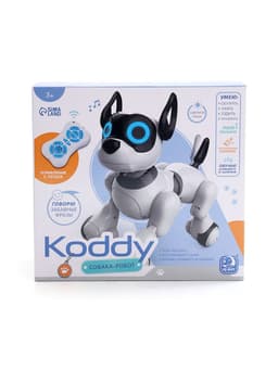 Робот собака Koddy IQ BOT, на пульте управления, интерактивный: звук, свет, танцующий, музыкальный, на аккумуляторе