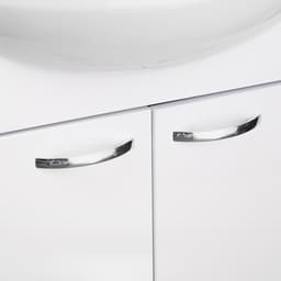 Комплект мебели для ванной комнаты «Балтика 55»: тумба с раковиной, зеркало - шкаф, белый