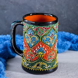 Кружка узбекская Риштанская Керамика «Самарканд», 500 мл, МИКС