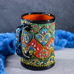 Кружка узбекская Риштанская Керамика «Самарканд», 500 мл, МИКС