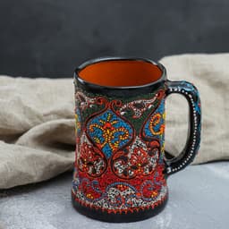 Кружка узбекская Риштанская Керамика «Самарканд», 500 мл, МИКС