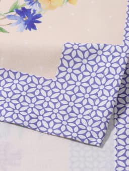 Дорожка на стол «Этель. Уютные коты», 40×146 см, 100% хлопок, саржа 190 г/м², бежевая/синяя