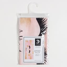 Дорожка на стол «Этель» Hello beautiful, 30×70 см, 100% хлопок, саржа 190 г/м², розовая