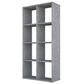 Стеллаж кубический для хранения Polini Home Smart, 8 секции, 698×290×1420 мм, цвет бетон