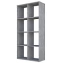 Стеллаж кубический для хранения Polini Home Smart, 8 секции, 698×290×1420 мм, цвет бетон