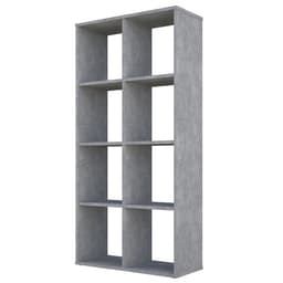 Стеллаж кубический для хранения Polini Home Smart, 8 секции, 698×290×1420 мм, цвет бетон