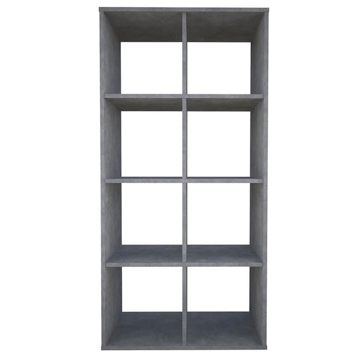 Стеллаж кубический для хранения Polini Home Smart, 8 секции, 698×290×1420 мм, цвет бетон