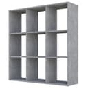 Стеллаж кубический для хранения Polini Home Smart, 9 секции, 1037×290×1069 мм, цвет бетон