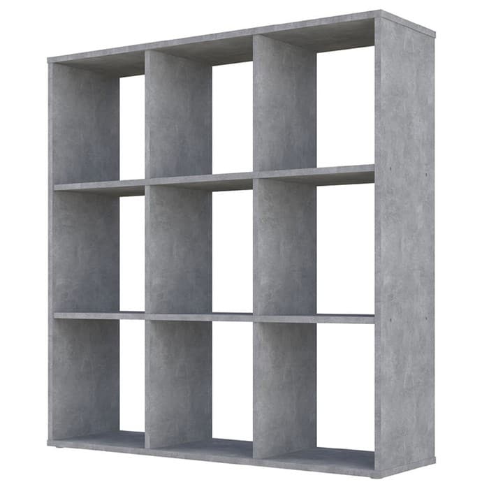 Стеллаж кубический для хранения Polini Home Smart, 9 секции, 1037×290×1069 мм, цвет бетон