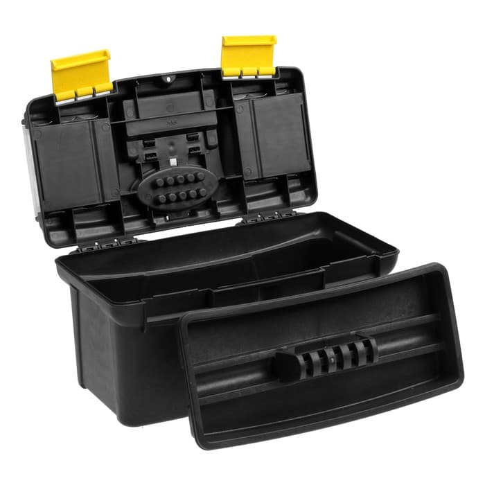 Ящик для инструмента ТУНДРА, 13", 320×175×160 мм, пластиковый, два органайзера