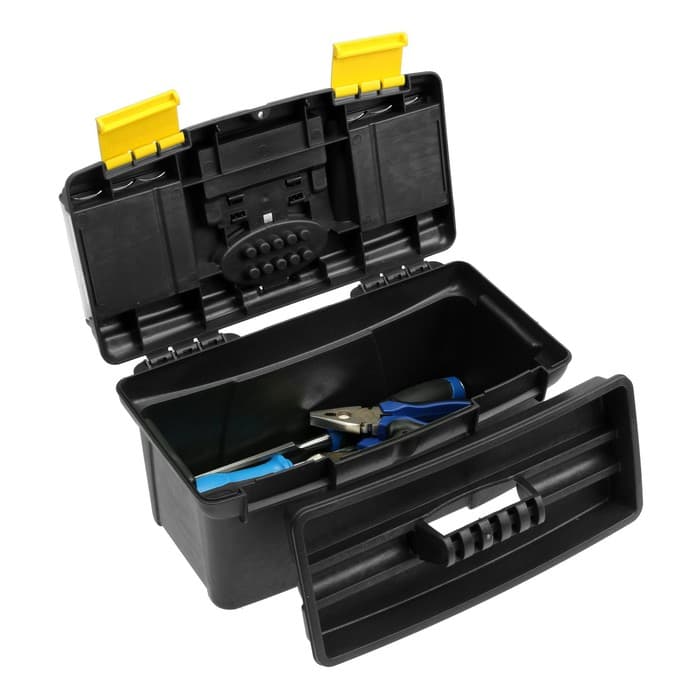 Ящик для инструмента ТУНДРА, 13", 320×175×160 мм, пластиковый, два органайзера