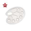 Палитра овальная Стамм, 10 ячеек, пластиковая, белая