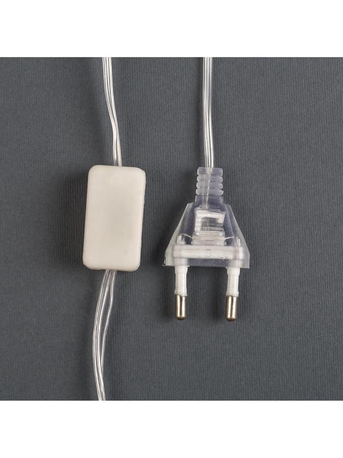 Гирлянда «Нить» 4.5 м с насадками «Прищепки-звёзды», IP20, прозрачная нить, 20 LED, свечение синее, 220 В