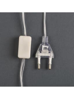 Гирлянда «Нить» 4.5 м с насадками «Прищепки-звёзды», IP20, прозрачная нить, 20 LED, свечение синее, 220 В