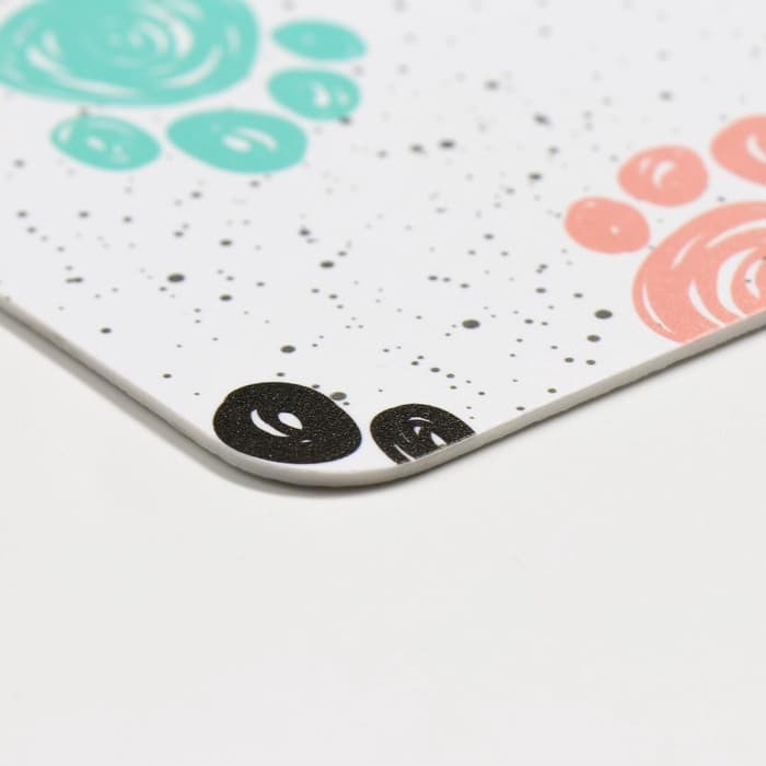 Коврик под миску «Пижон» с нескользящим основанием 43×28 см «Лапки»