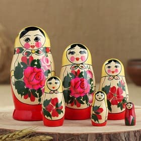 Матрёшка дерево «Семёновская», 6 кукольная, высшая категория