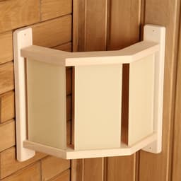 Абажур для бани и сауны «Фонарь», липа, 29.5×33.5×12.5 см, настенный, угловой, «Добропаровъ»