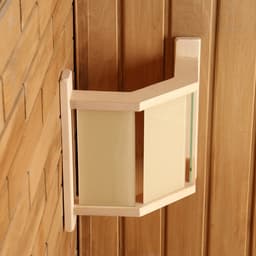 Абажур для бани и сауны «Фонарь», липа, 29.5×33.5×12.5 см, настенный, угловой, «Добропаровъ»