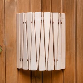 Абажур для бани и сауны «Треугольники», липа, 31×26.5×13 см, настенный, угловой, «Добропаровъ»