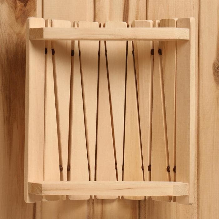 Абажур для бани и сауны «Треугольники», липа, 31×26.5×13 см, настенный, угловой, «Добропаровъ»