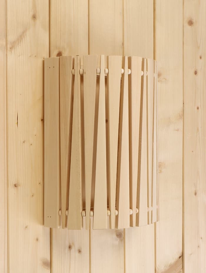 Абажур для бани и сауны «Треугольники», липа, 31×26.5×13 см, настенный, угловой, «Добропаровъ»