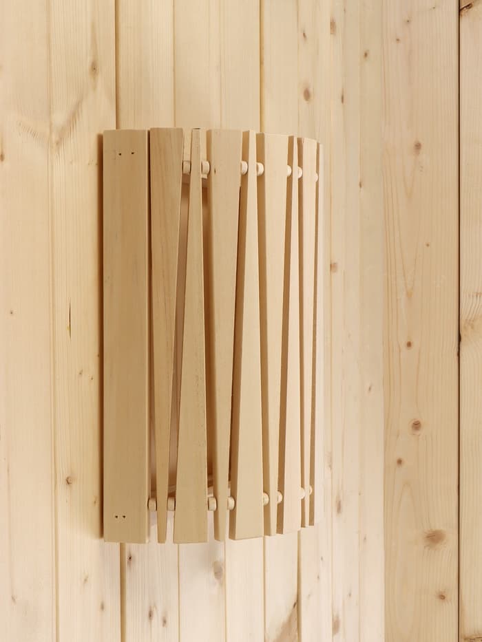 Абажур для бани и сауны «Треугольники», липа, 31×26.5×13 см, настенный, угловой, «Добропаровъ»