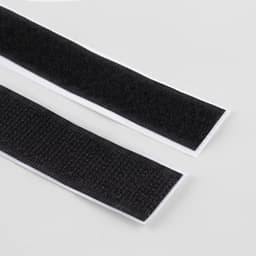 Липучка на клеевой основе, 20 мм, 100±5 см, чёрная