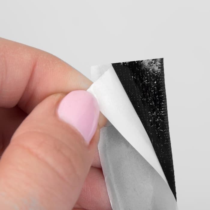 Липучка на клеевой основе, 20 мм, 100±5 см, чёрная