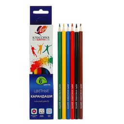 Карандаши цветные «Луч», 6 цветов, заточенные, шестигранные
