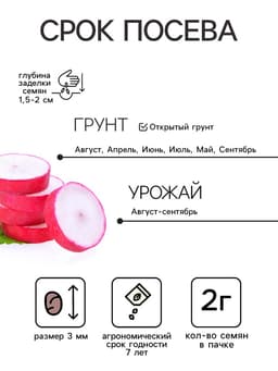 Семена Редис «Черешневый сад», 2 г, Premium seeds