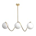 Люстра «Спираль» 3×40 Вт E27 золото 20×80×90 см BayerLux