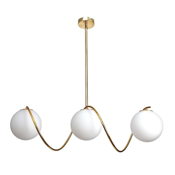 Люстра «Спираль» 3×40 Вт E27 золото 20×80×90 см BayerLux