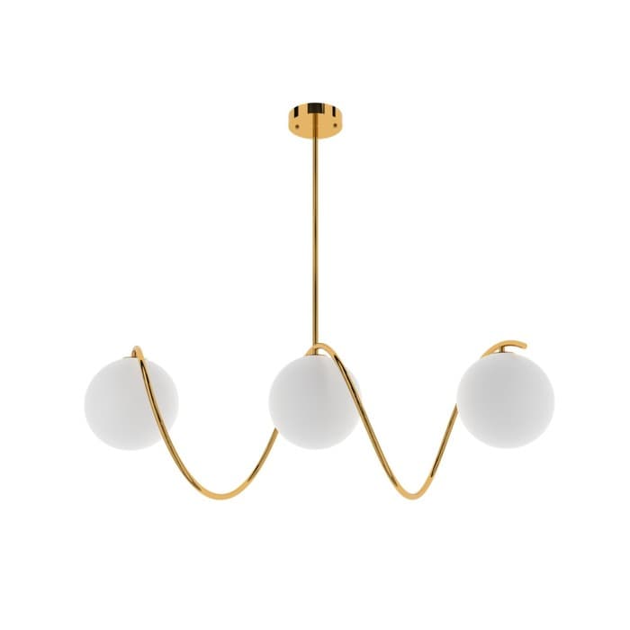 Люстра «Спираль» 3×40 Вт E27 золото 20×80×90 см BayerLux