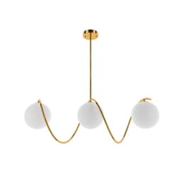 Люстра «Спираль» 3×40 Вт E27 золото 20×80×90 см BayerLux