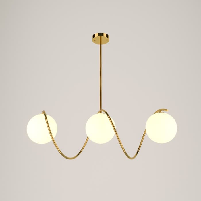 Люстра «Спираль» 3×40 Вт E27 золото 20×80×90 см BayerLux