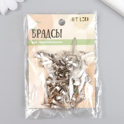 Брадсы для творчества «Серебристые» металл 50 шт., 1.9 см
