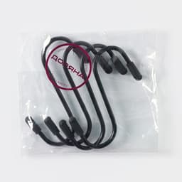 Набор крючков для рейлинга, d=2 см, 7 см, 4 шт., чёрный