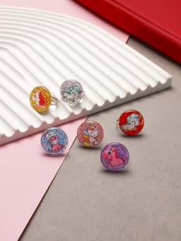 Кольцо «Выбражулька. Блестящие единороги», фасовка 100 шт. рисунок МИКС, цвет МИКС, безразмерное