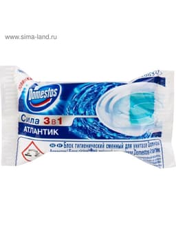 Блок гигиенический для унитаза Domestos «Атлантик», сила 3 в 1, 40 г