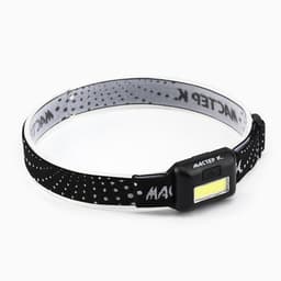 Фонарь налобный «Мастер К», MHB-W3D1, 3 Вт, 120 Лм, от батареек 3×AAA, чёрный