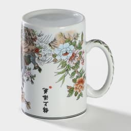 Кружка ситом «Цветы», 300 мл, керамика, белая